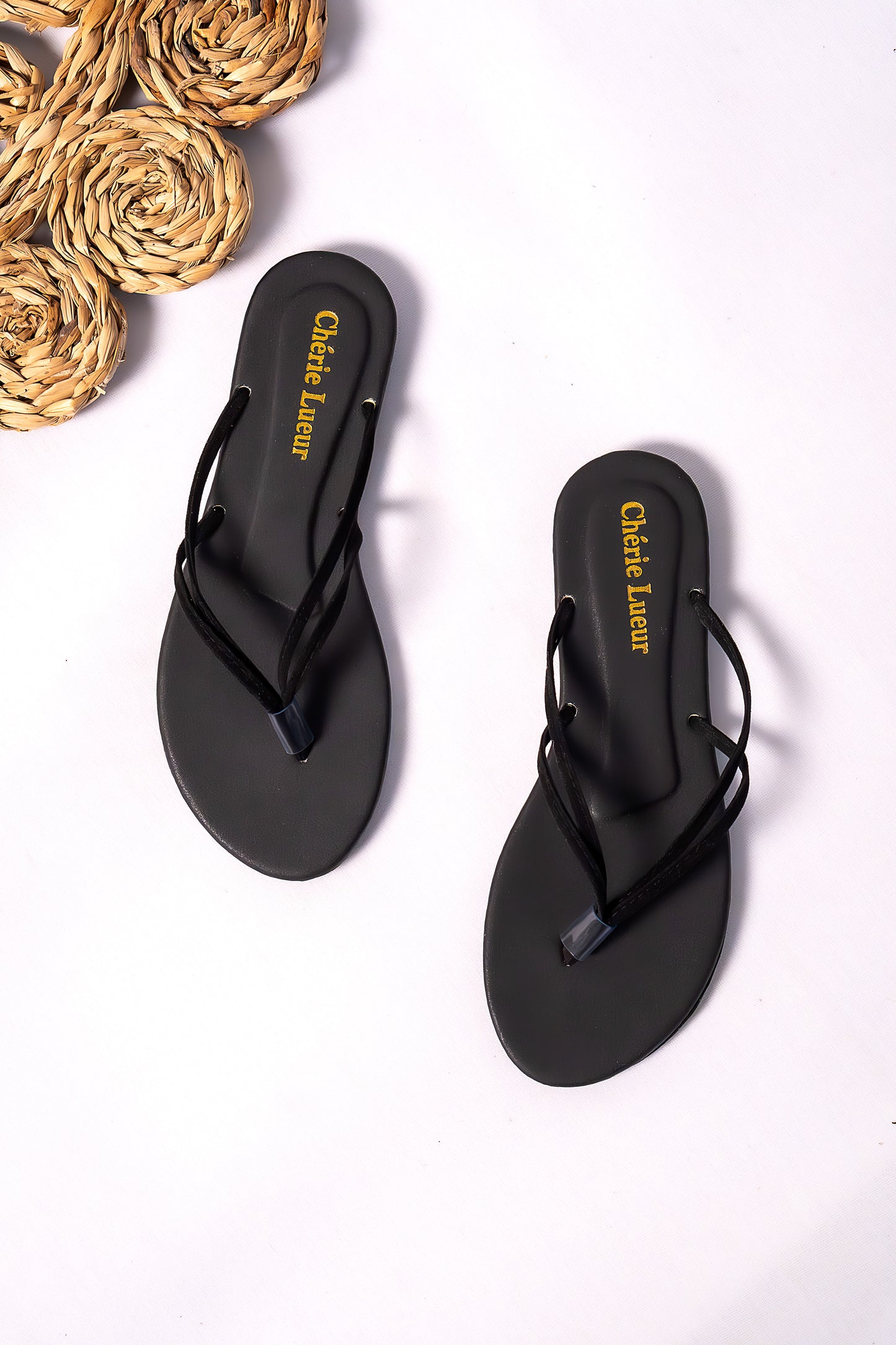 Black Velvet Rowena Flat Sandal - CLS267