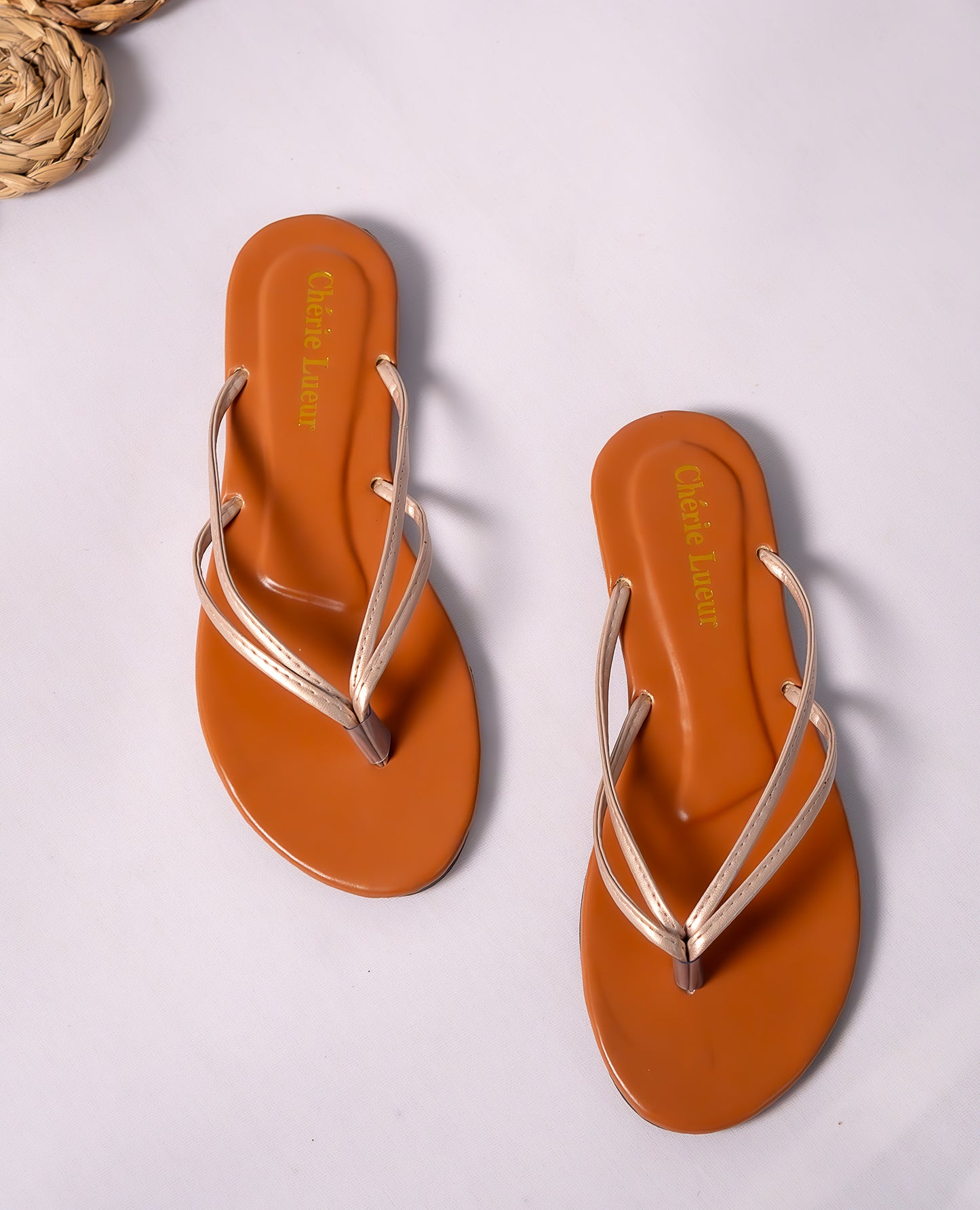 Rose Gold Rowena Flat Sandal - CLS269