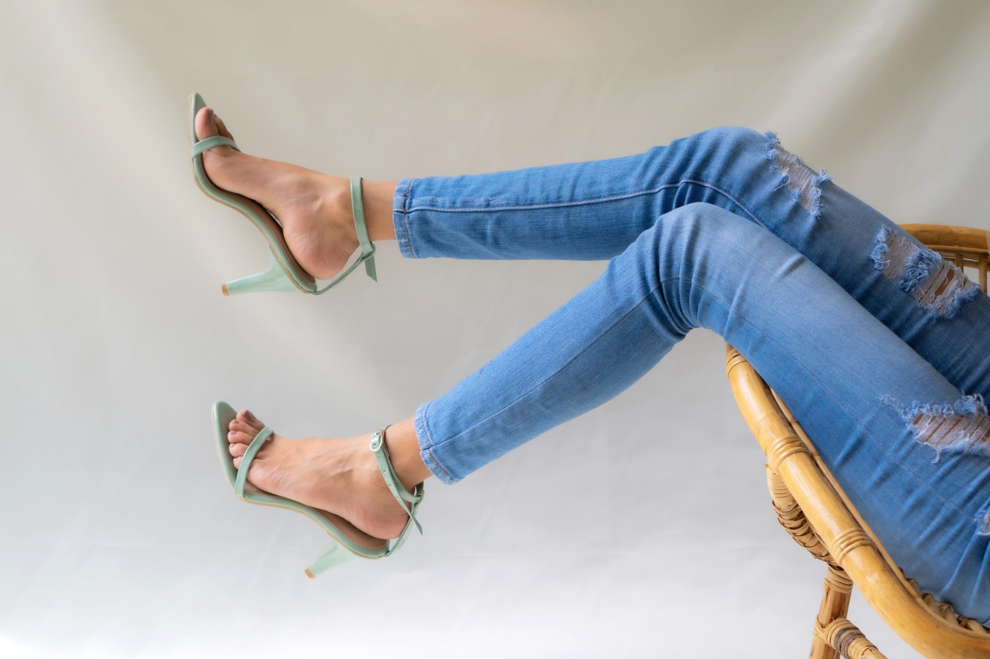 Charming mint green heel with a stylish 3-inch lift