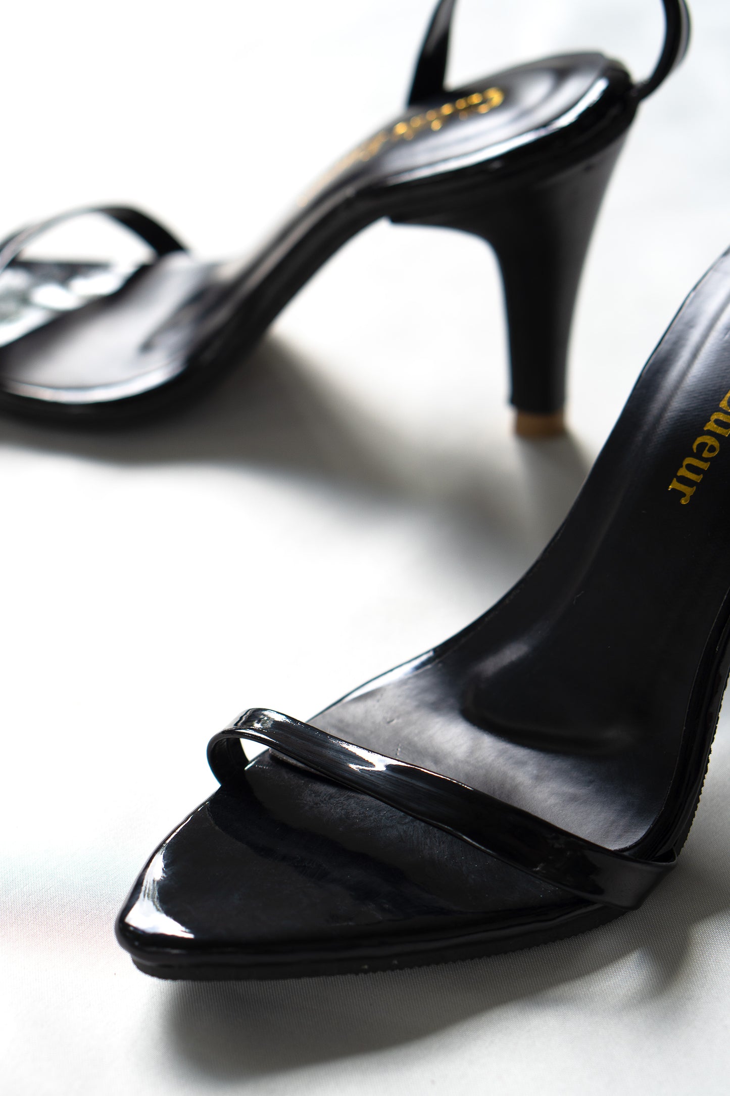 Sophisticated black heel with a 3-inch lift