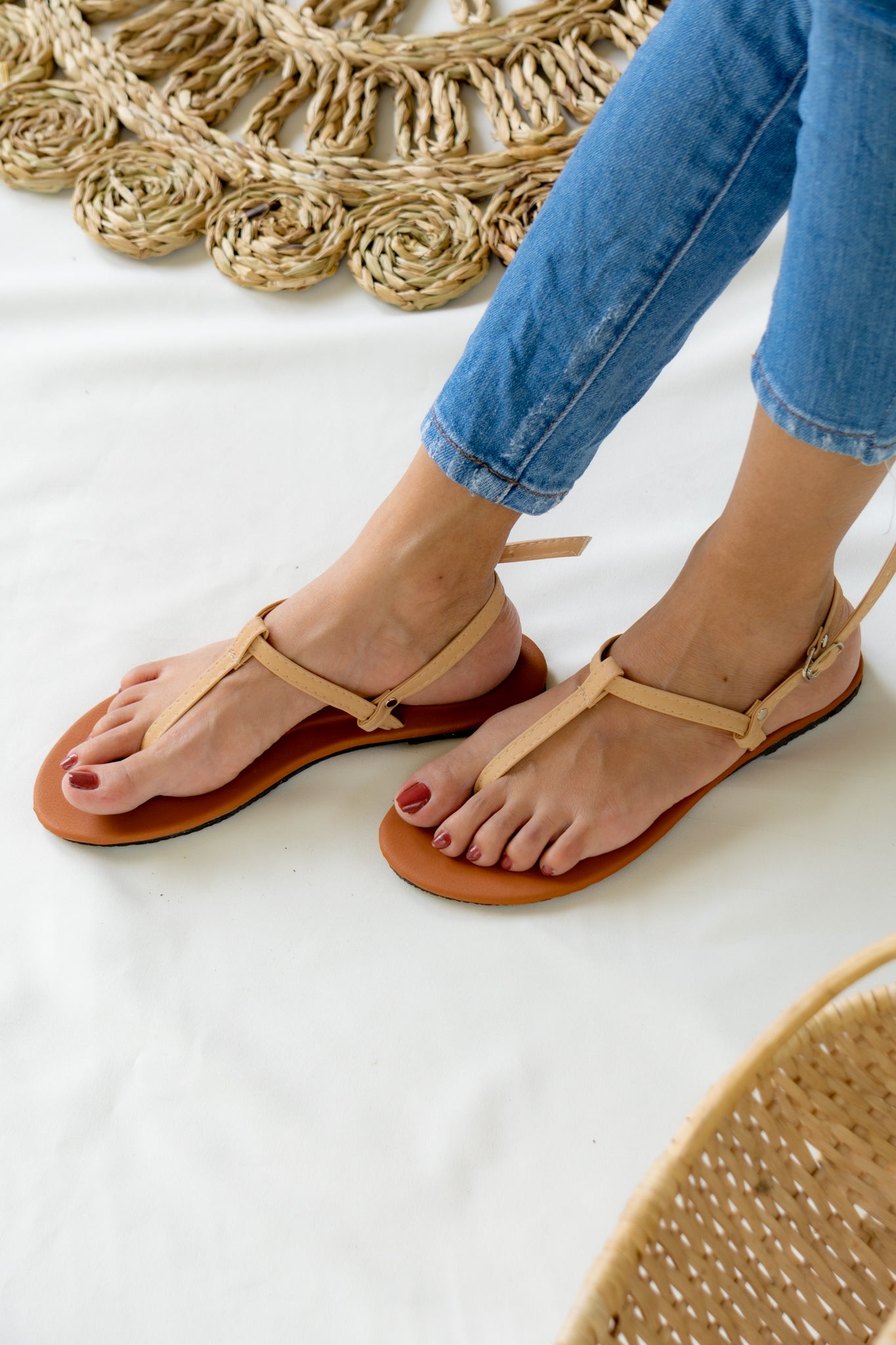 Nude Ariana Flat Sandal - CLS211